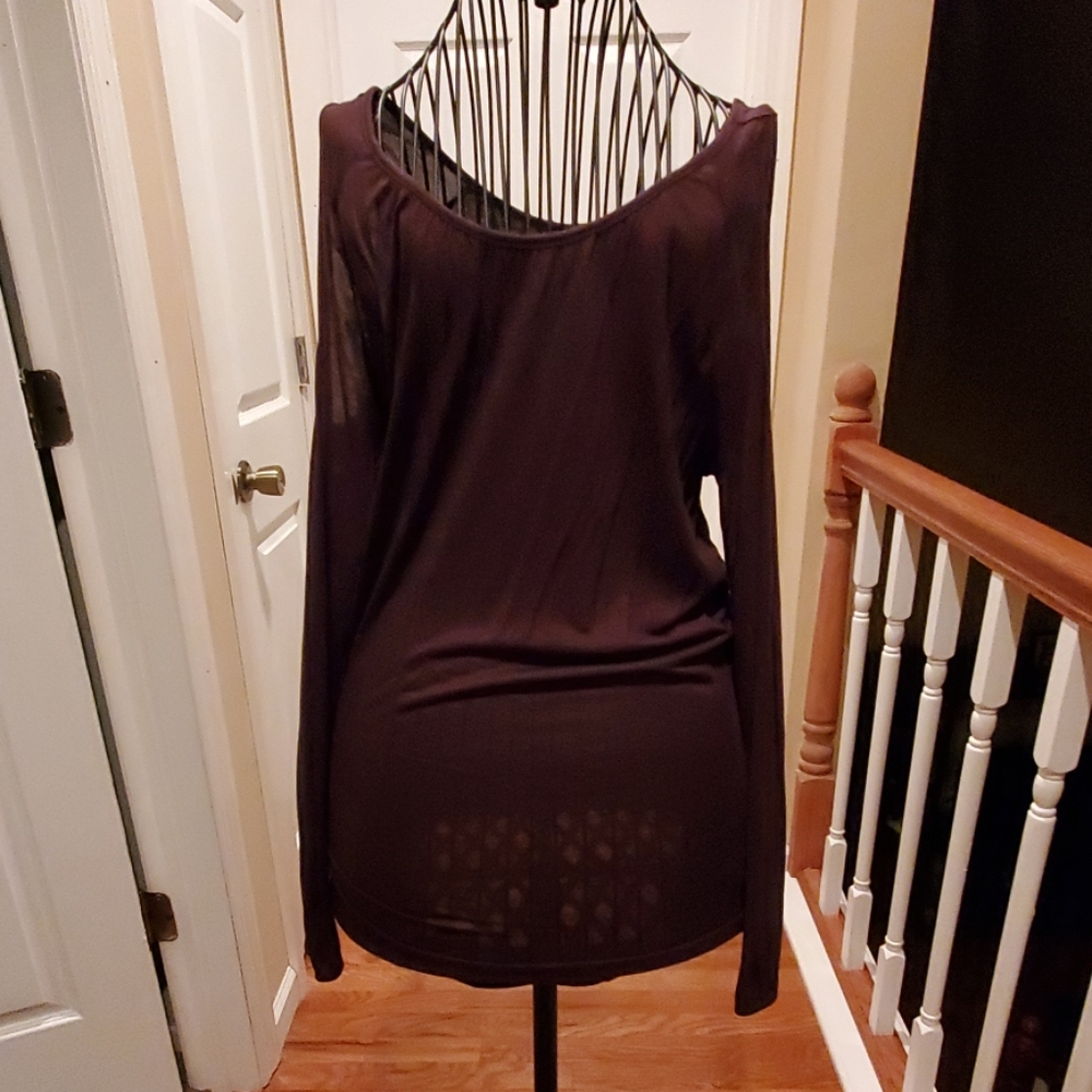 Brown cold shoulder dress